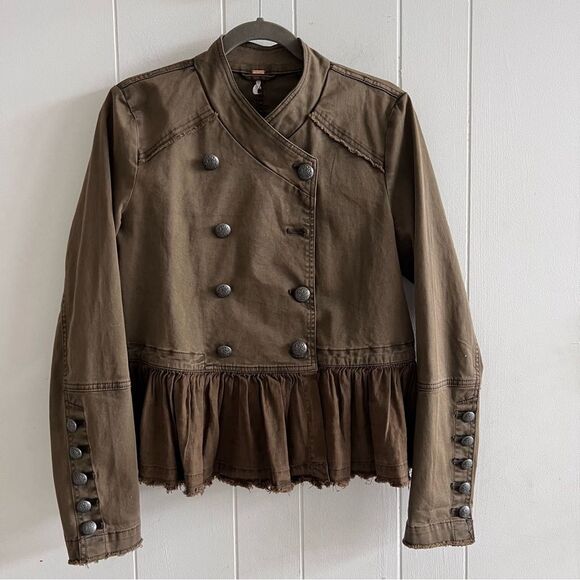 Free People Ruffled Military Jacket - Picture 15 of 15